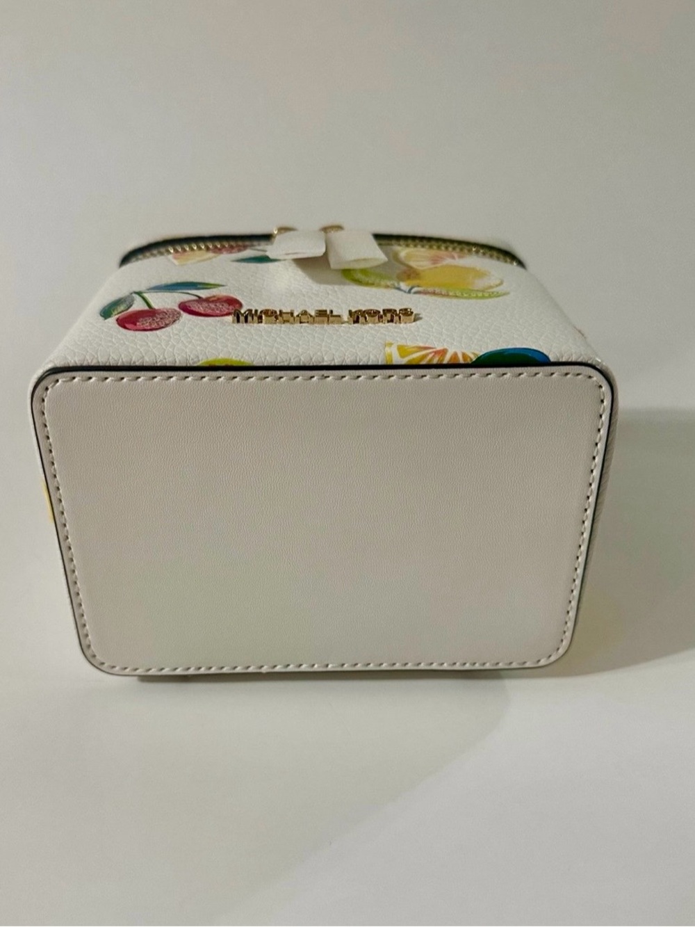 Michael Kors White Mini Vanity Crossbody Bag with Lemon & Cherry Print - Picture 5 of 7